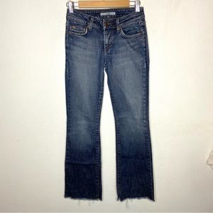Joe’s Jeans Women’s 26  The Honey Gigi Medium Wash Bootcut Raw Hems Jeans